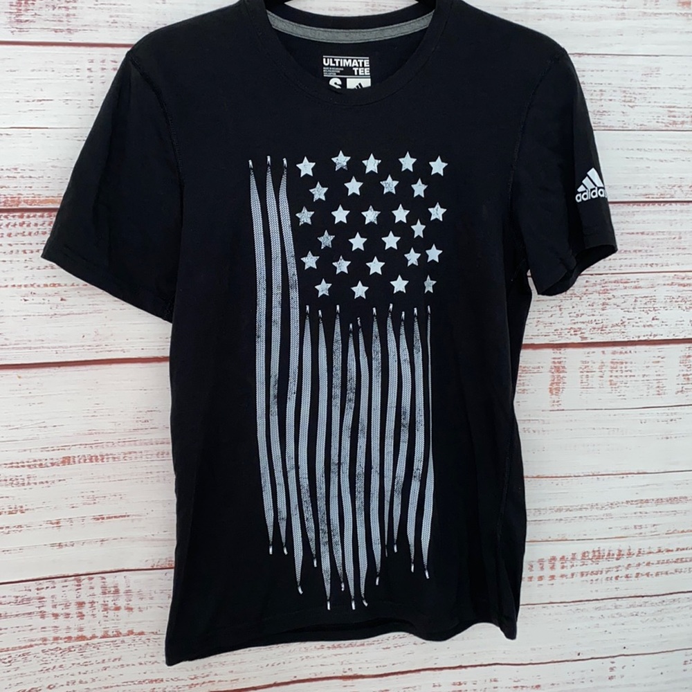 Adidas USA Flag Short Sleeve Crew Neck Tee